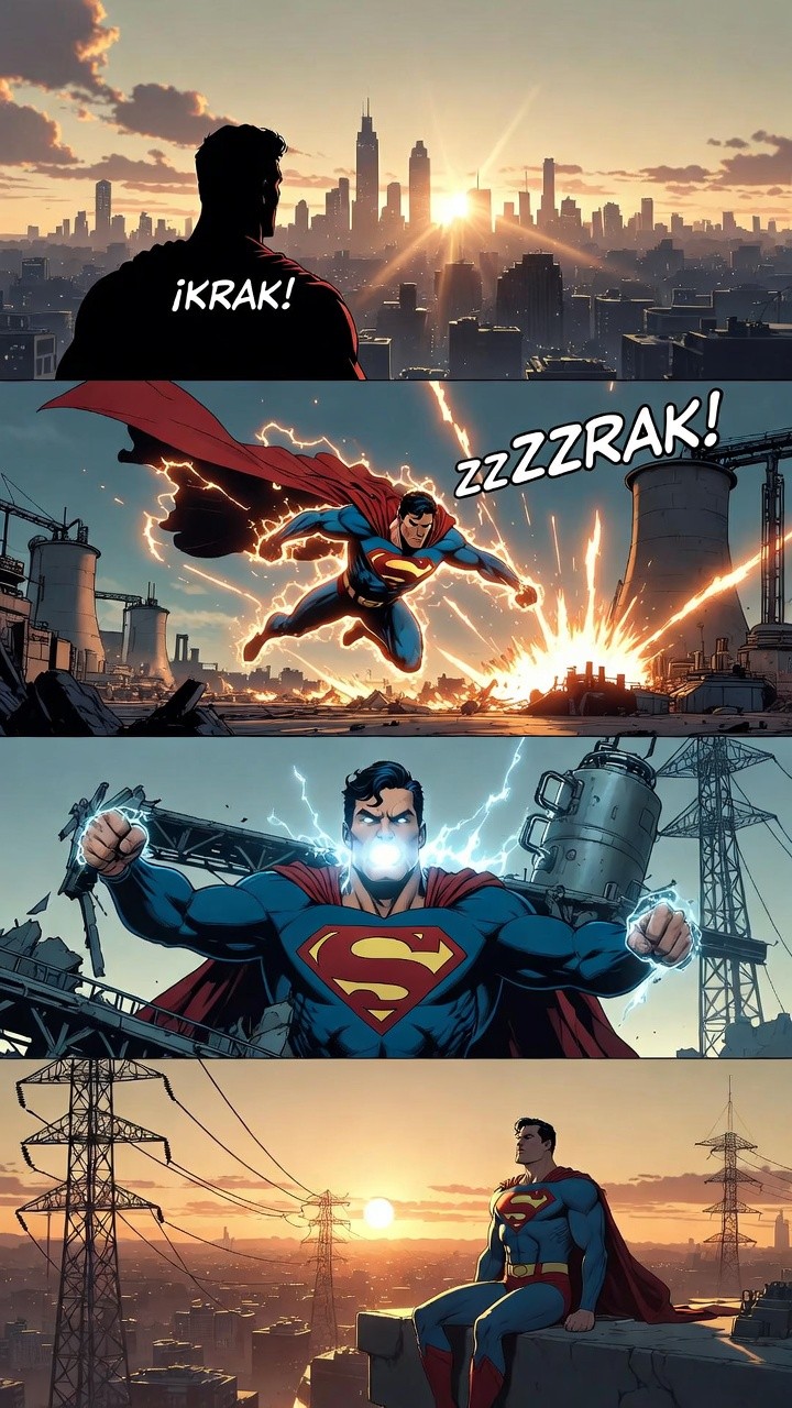 Superman – Arte generado con Grok xAI